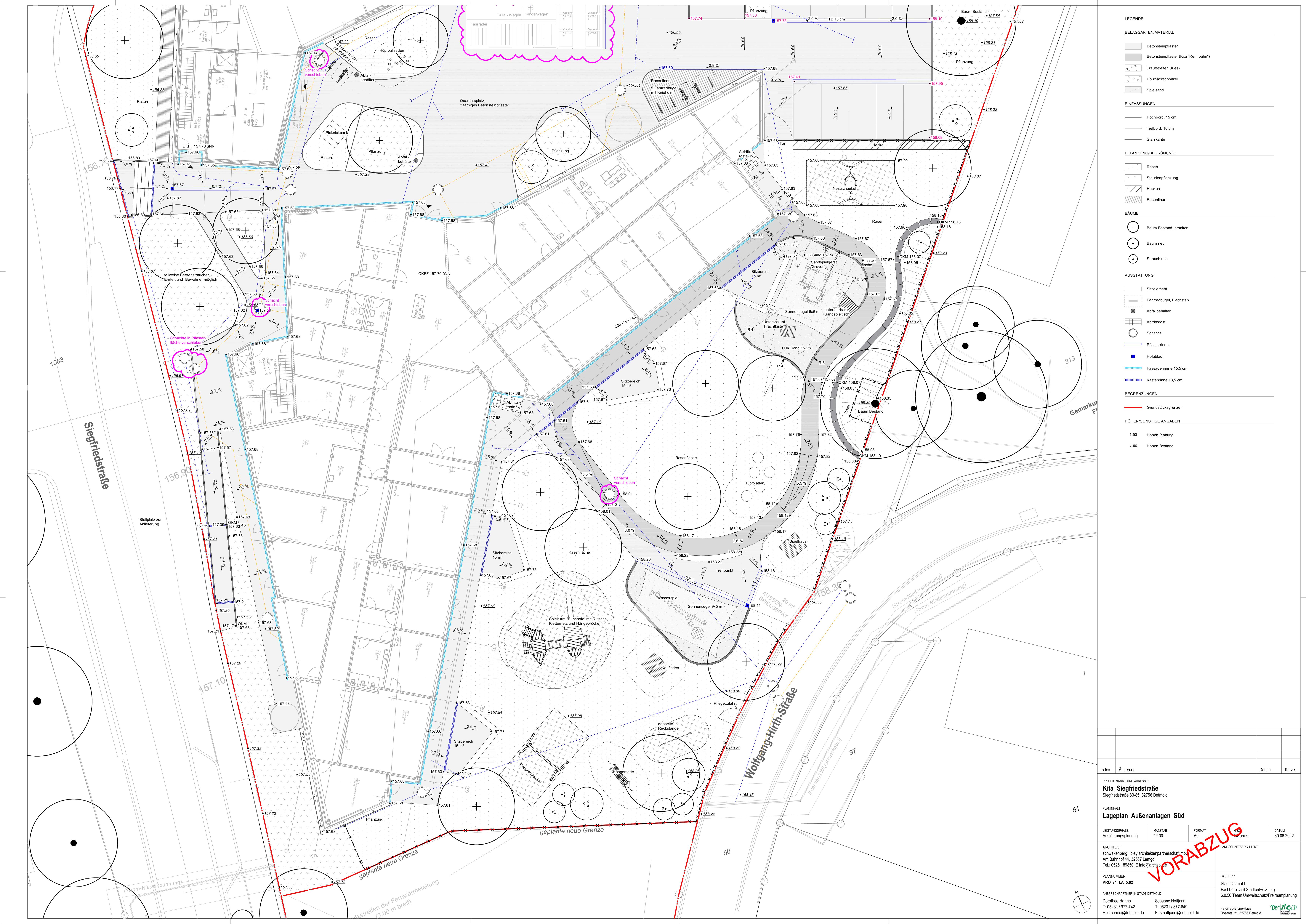 Geplanter Spielplatz der neuen Kindertageseinrichtung in der Siegfriedstraße 83